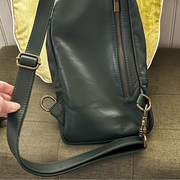 Sundance Forest Green Leather Marlow Sling Bag - Picture 4 of 6